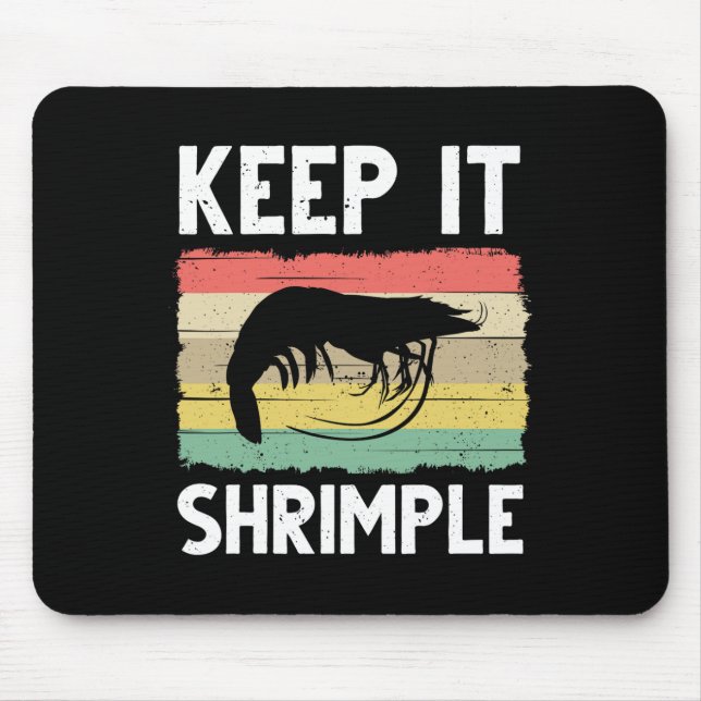 Funny Shrimp Geschenk für Männer Frauen Cooles Ang Mousepad (Vorne)