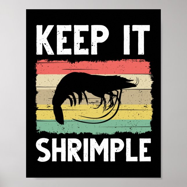 Funny Shrimp Geschenk für Männer Frauen Cooles Ang Poster (Vorne)
