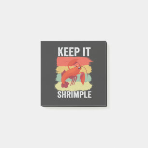 Funny Shrimp Shellfish Behielt es Shrimple Fishing Post-it Klebezettel