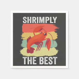 Funny Shrimp Shellfish Behielt es Shrimple Fishing Serviette
