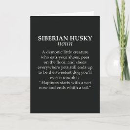 Funny Siberian Husky Cards Black And White Dog Pet Karte