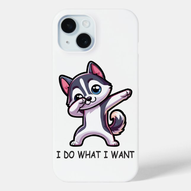 Funny Siberian Husky Dog Case-Mate iPhone Hülle (Rückseite)