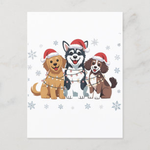 Funny Siberian Husky Dog Lover Weihnachtsbaum Feiertagspostkarte