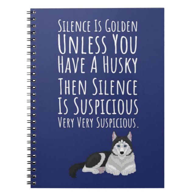 Funny Siberian Husky Gifts Dog Quote Parent Notizblock (Vorderseite)