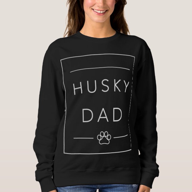 Funny Siberian Husky Lover Dog Vater, Husky Dog Va Sweatshirt (Vorderseite)