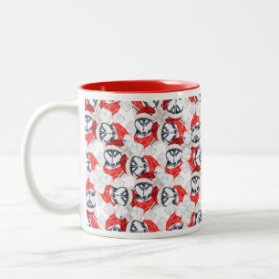 Funny Siberian Husky Weihnachtsmuster Zweifarbige Tasse