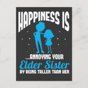 Funny Sibling Little Brother Lil Sister Postkarte