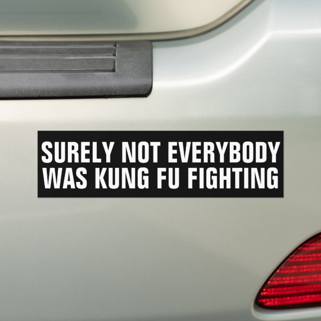 Funny SICHER NICHT JEDER WAR KUNG FU KAMPF Autoaufkleber (Auf Auto)