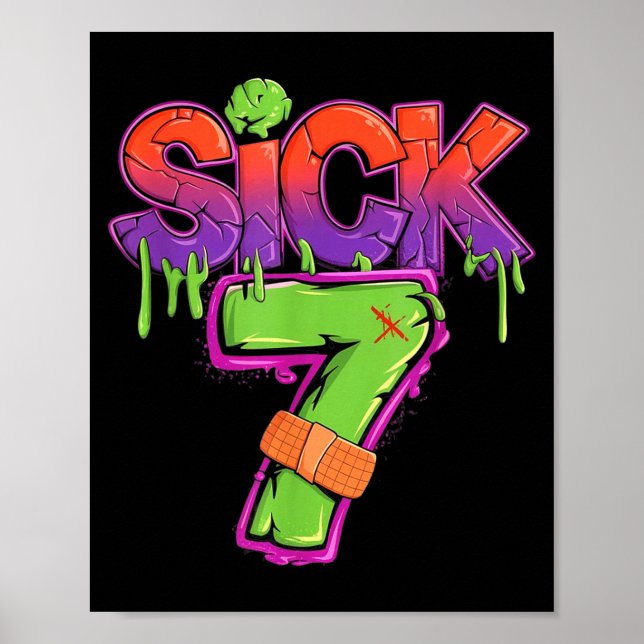 Funny Sick Seven 67 Funny Meme Sick Of 7  Poster (Vorne)