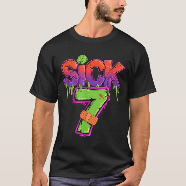Funny Sick Seven 67 Funny Meme Sick Of 7  T-Shirt (Vorderseite)