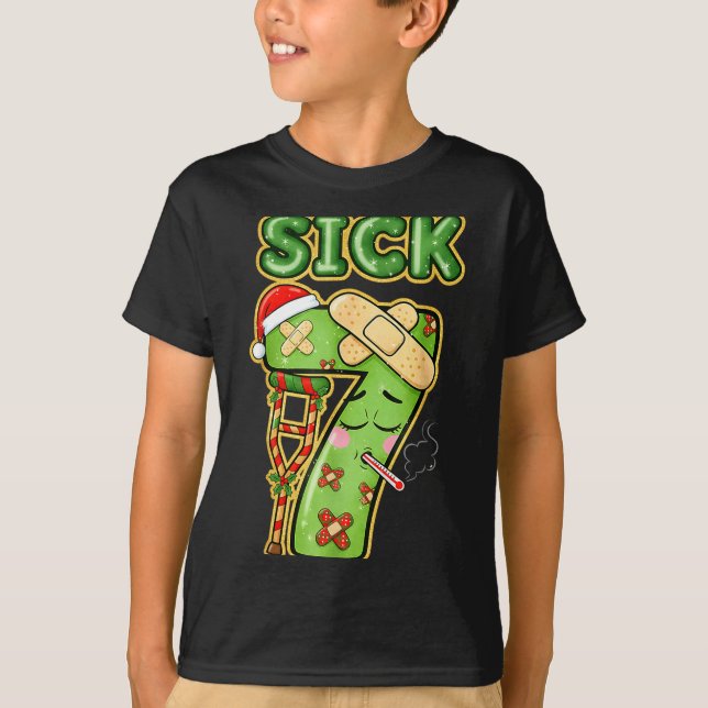 Funny Sick Seven Meme 67 Six Seven Santa Hat Chris T-Shirt (Vorderseite)