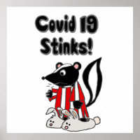 Funny Sick Skunk Covid 19 Stinks