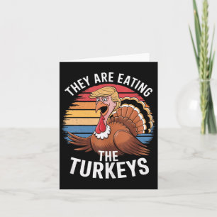 Funny, sie essen die Truthühner Erntedank Hum Karte