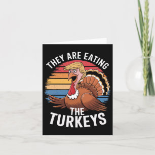 Funny, sie essen die Truthühner Erntedank Hum Karte
