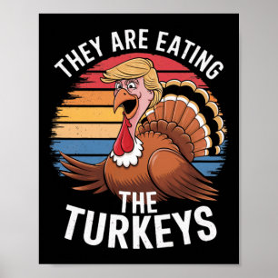 Funny, sie essen die Truthühner Erntedank Hum Poster