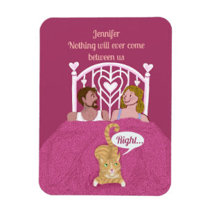 Funny Sie und ich und die Katze Custom Valentine Magnet