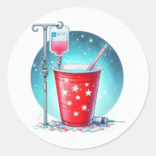 Funny "Sie wird die Shots nennen" Nurse Grad Runder Aufkleber