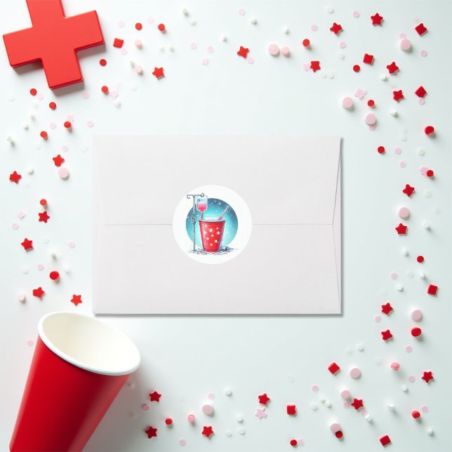 Funny "Sie wird die Shots nennen" Nurse Grad Runder Aufkleber (Funny "She's Going to call the Shots" Nurse Grad Classic Round Sticker)