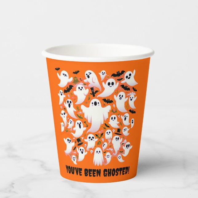Funny Sie wurden gehostete Geister im Flug Pappbecher (Vorderseite)