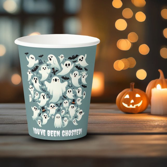 Funny Sie wurden gehostete Geister im Flug Pappbecher (Funny You've Been Ghosted A Haunting of Ghosts Paper Cup Cover Photo)