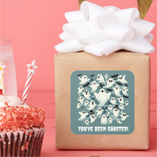 Funny Sie wurden gehostete Geister im Flug Quadratischer Aufkleber