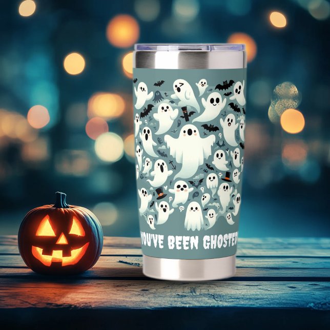 Funny Sie wurden gehostete Geister im Flug Thermobecher (Funny You've Been Ghosted Haunting of Ghosts Tall Thermal Tumbler Cover Photo)