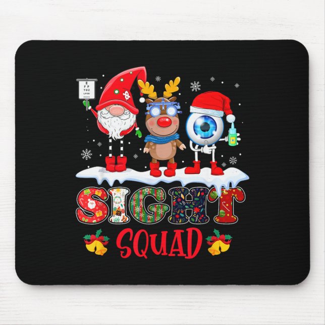 Funny Sight Squad Gnome Reindeer Santa Christmas O Mousepad (Vorne)