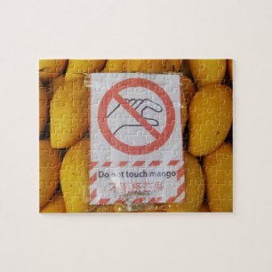 Funny Sign 'Do not Touch mango' Puzzle