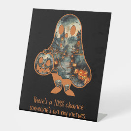 Funny Sign Sarcastic Spaß Ghost Halloween Dekorati Sockelschild