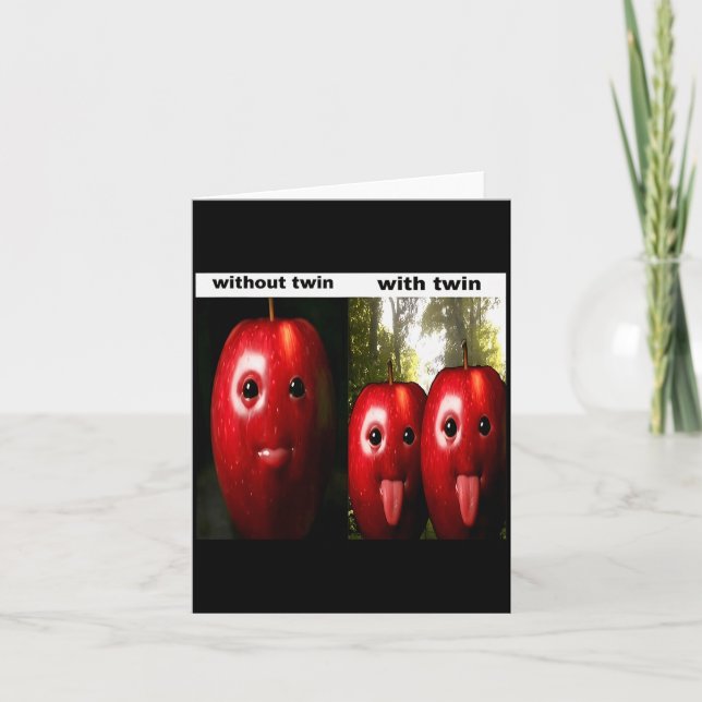 Funny Silly Ai Gen Z Meme Brainrot Humor Twins Bro Karte (Vorderseite)