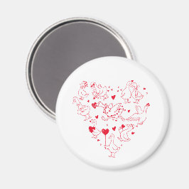 Funny Silly Goose Heart Magnet | Valentine’s Day