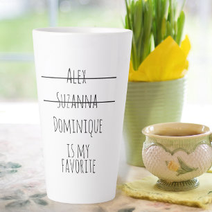 Funny Simple Favorite Child Names Mother's Day Mam Milchtasse