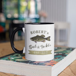 Funny Simple Fisherman Bait and Tackle Sign Fish Tasse