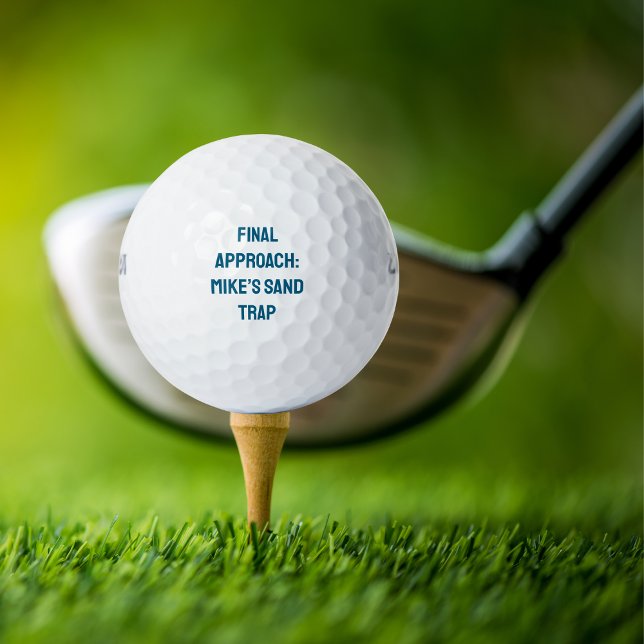 Funny Simple Golfer Final Approach: Name Sand Trap Golfball (Von Creator hochgeladen)