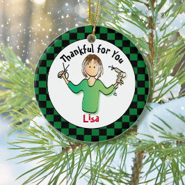 Funny Simple Hair Stylist Gift Idee - Personalisie Keramik Ornament