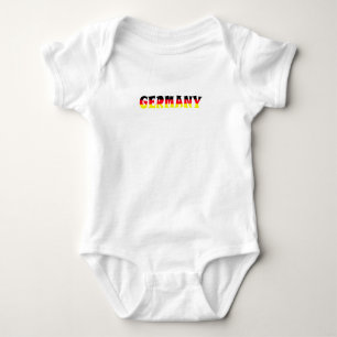 Funny simple Modern Germany National Flag Souvenir Baby Strampler