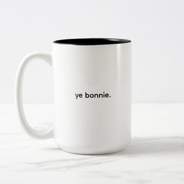 Funny Simple Scottish Mug Zweifarbige Tasse (Links)