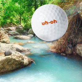 Funny Simple 'uh-oh' Golfing Spaß Novelty Golfball