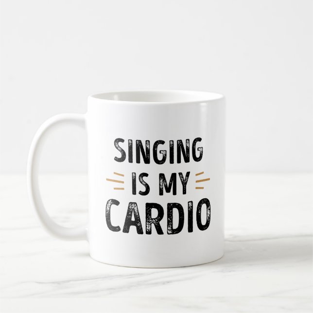 Funny Singing ist mein Cardio - Singer Geschenk Kaffeetasse (Links)