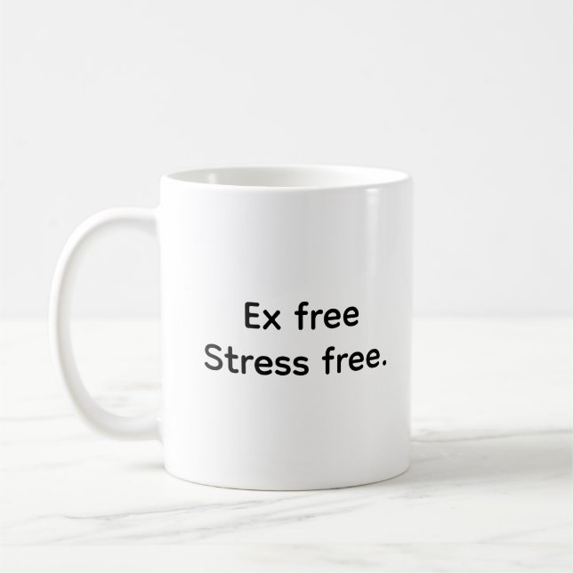 Funny Single After Break-Up Jokes Typografie Kaffeetasse (Links)