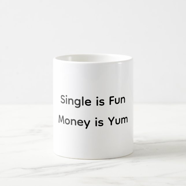 Funny Single After Break-Up Jokes Typografie Kaffeetasse (Mittel)