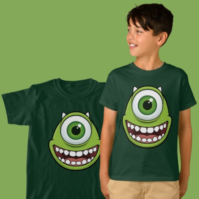 Funny Single-Eye Green Monster Kids Tee (Von Creator hochgeladen)