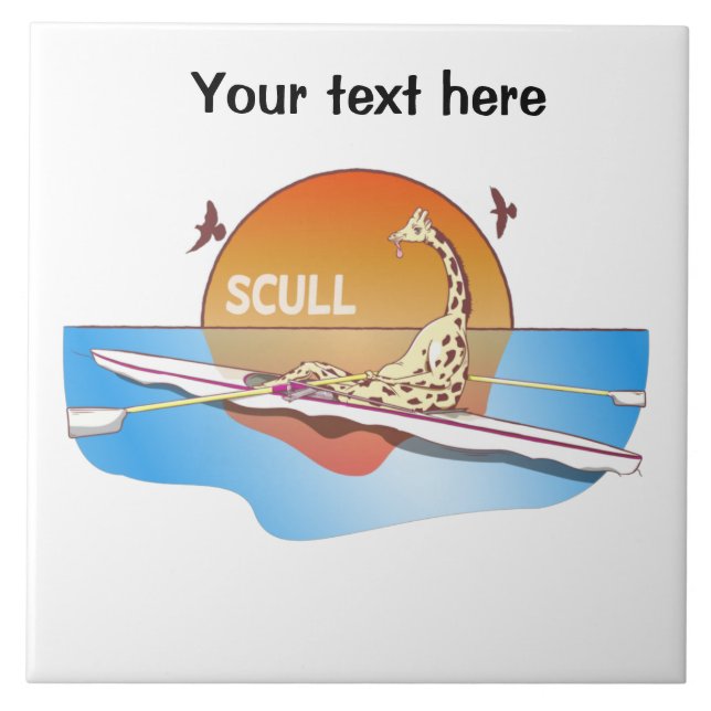 Funny Single Skulpturen rudern Fliese (Vorderseite)