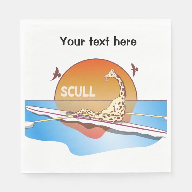 Funny Single Skulpturen rudern Serviette (Vorderseite)