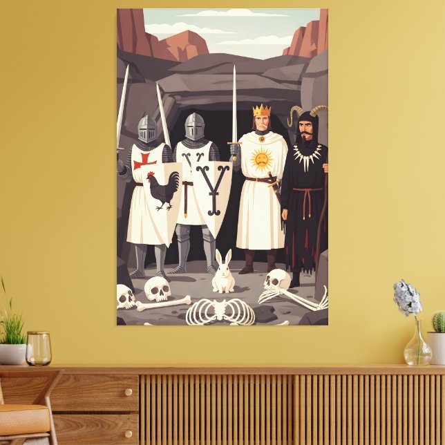 Funny Sir Lancelot and Tim the Enchanter spoof Leinwanddruck (Insitu (Wohnzimmer))