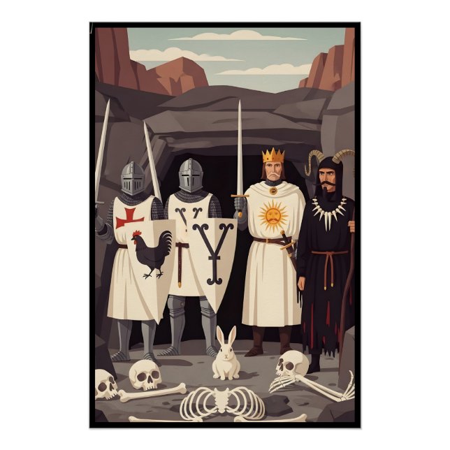 Funny Sir Lancelot and Tim the Enchanter spoof Poster (Vorderseite)