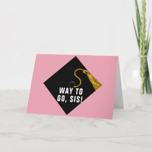 Funny Sister Abschluss Karte