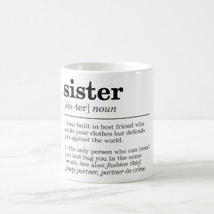 Funny Sister Definition Kaffeetasse