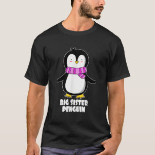 Funny Sister Penguin Girl Penguin Familienmatte T-Shirt