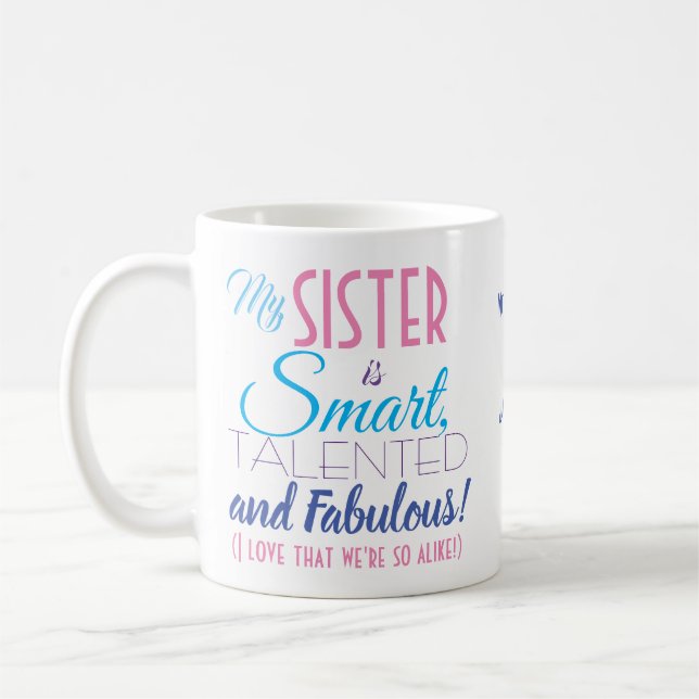 Funny Sister Quote Tasse Kaffee (Links)